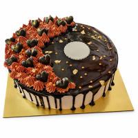 Chocolate Heart Drip Celebration Cake