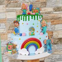 Cocomelon Rainbow Drip Cake 🌈