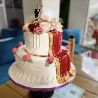 Royal Draped Wedding Cake