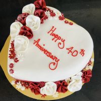 Ruby Celebration Heart Cake