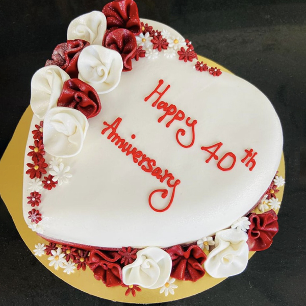 Ruby Celebration Heart Cake