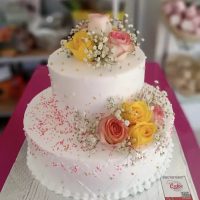 Pastel Floral Celebration Cake