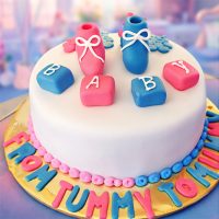 Mom-to-Be Baby Shower Cake