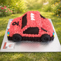 Pink Racer Car Cake