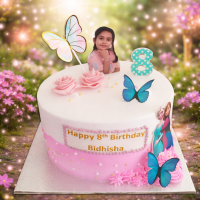Enchanted Butterfly Princess Cake