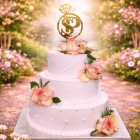 legant Blush Pearl Wedding Cake