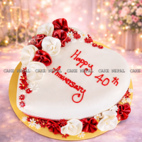 Ruby Anniversary Heart Cake