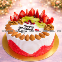 Fresh Fruit & Nut Delight Cake