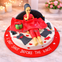 Last Shot Before the Knot Cake