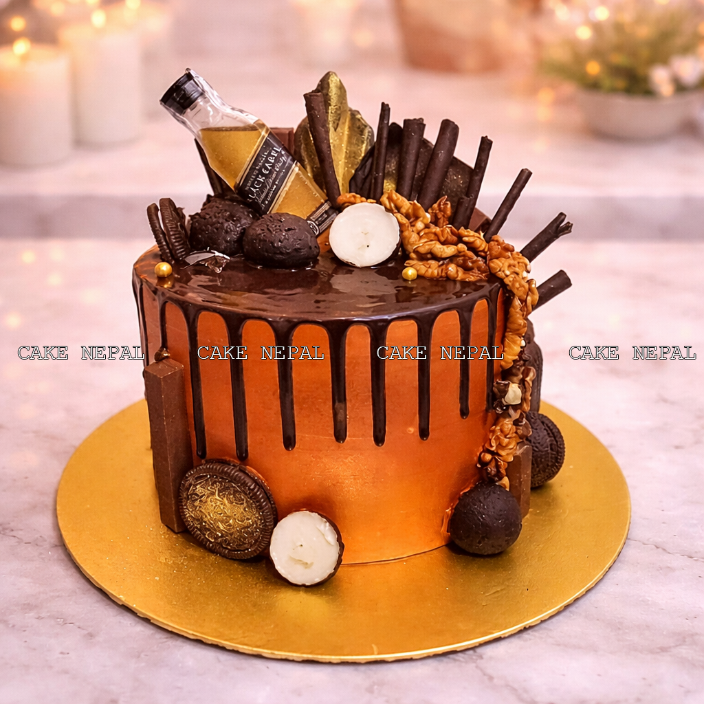 Whiskey Indulgence Drip Cake