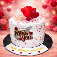 “Miss You Love Bloom Cake”