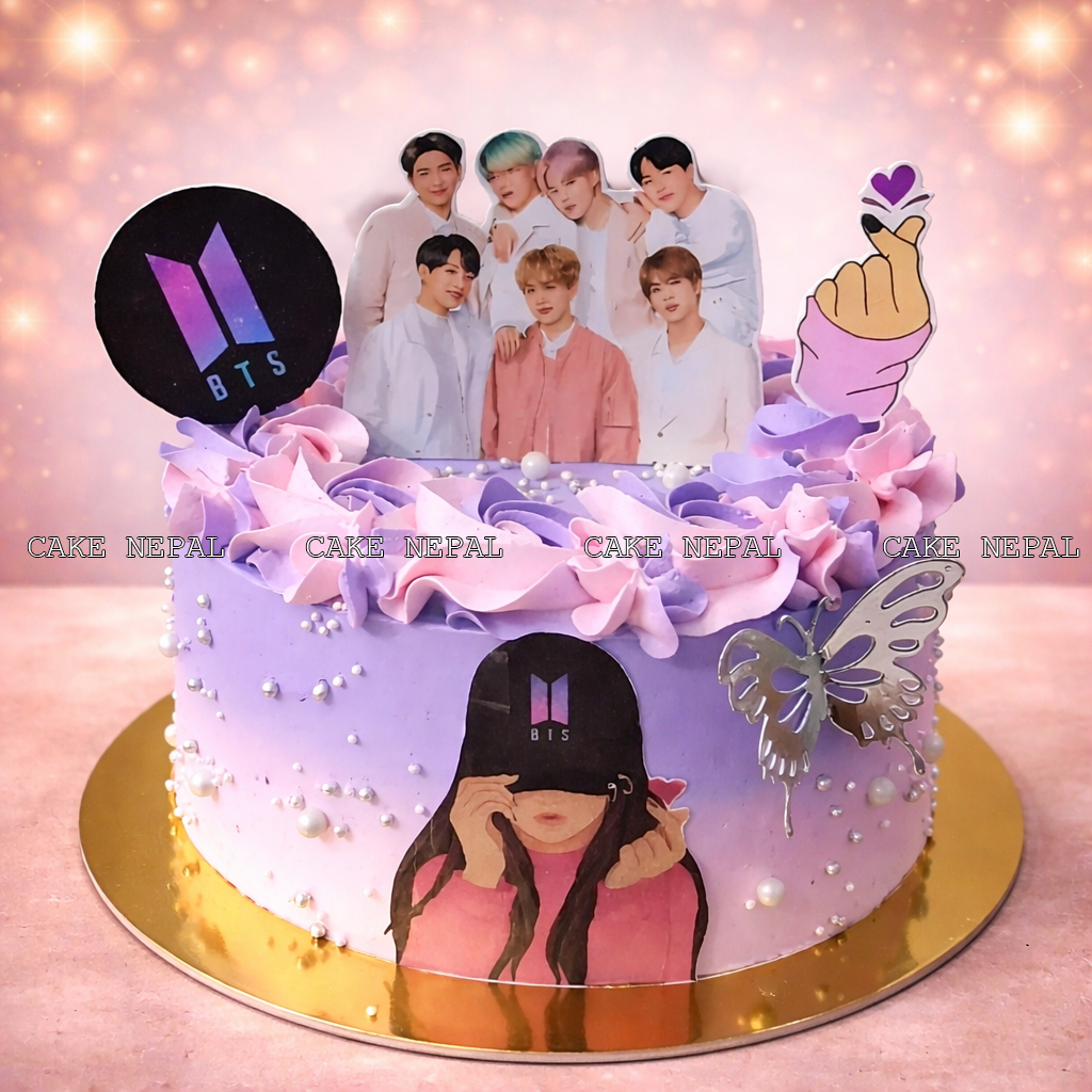 Purple Army BTS Dream Cake