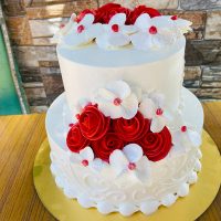Crimson Rose Elegance Cake