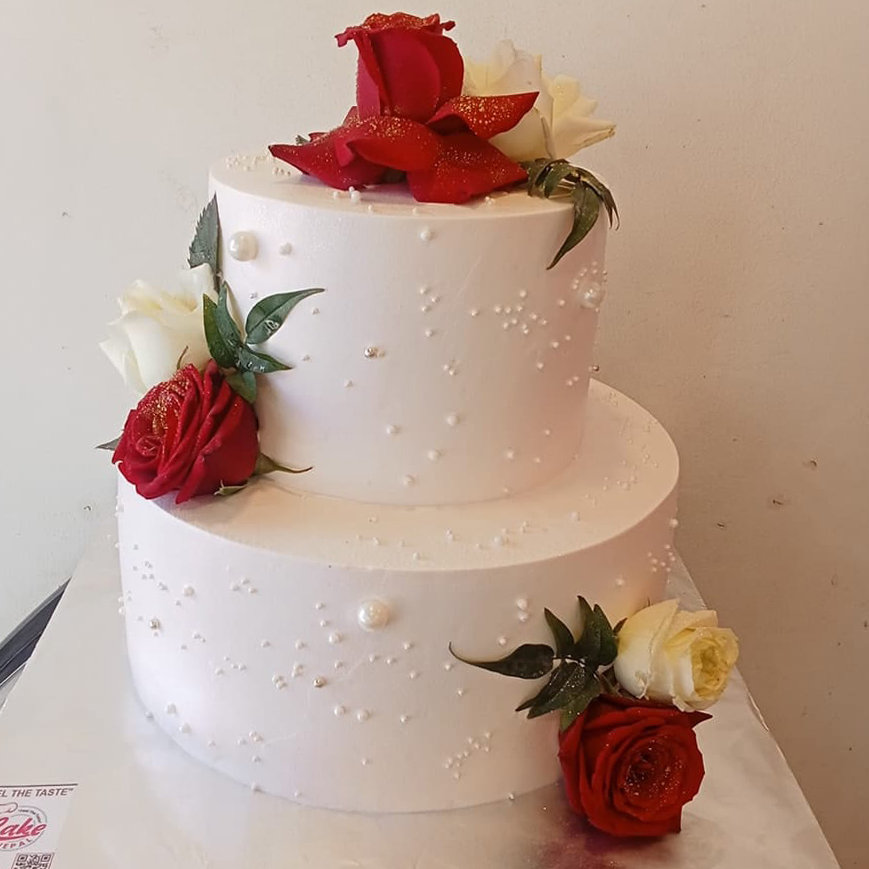 Classic Romance Floral Cake