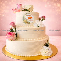 Blush Blossom Wedding Cake