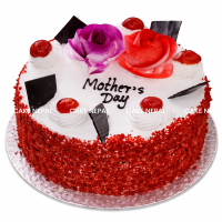 Red Velvet Mother’s Day Rose Cake