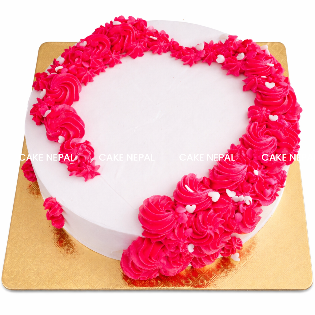 Pink Heart Delight Cake