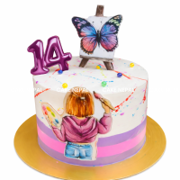 Creative Artist Theme Cake 🎨🦋