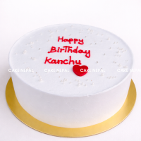 Classic Pearl White Birthday Cake