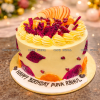 Tropical Fruit Fiesta Cake