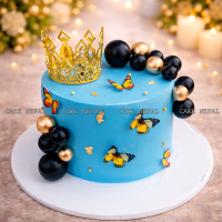 Royal Butterfly Crown Cake
