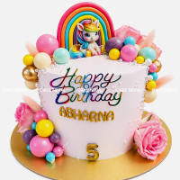 Rainbow Unicorn Birthday Cake
