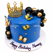 Royal Butterfly Crown Cake