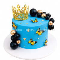 Royal Butterfly Crown Cake