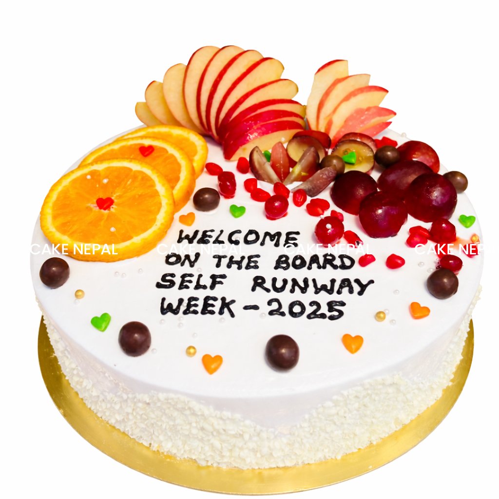 Welcome Fruit Celebration Cake