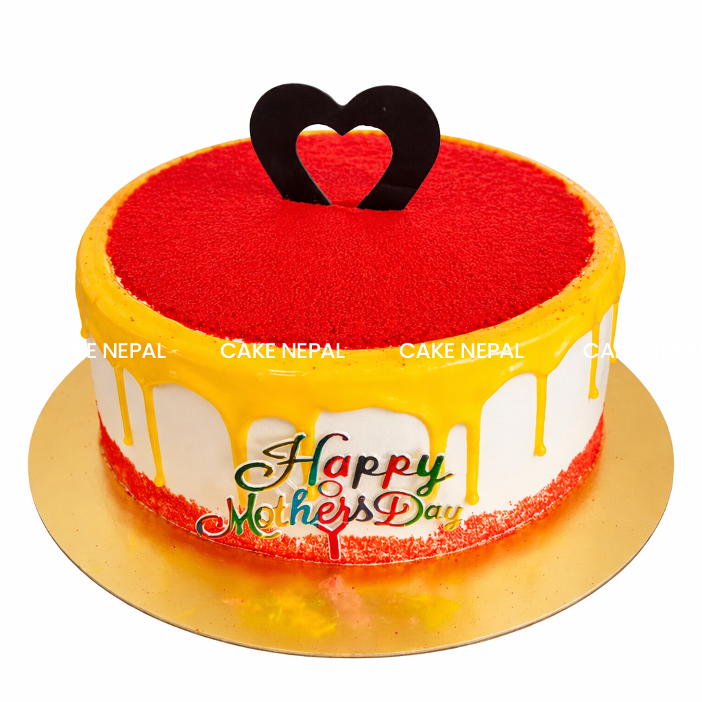 Golden Drip Mother’s Day Cake