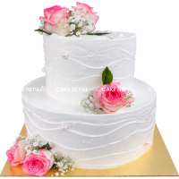 Blush Rose Pearl Cake