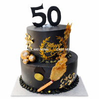 Golden Noir 50 Celebration Cake