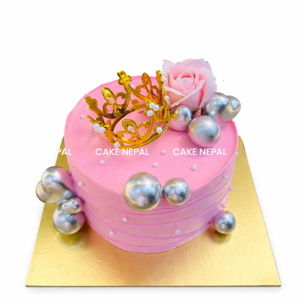 Princess Pearl Crown Cake 👑