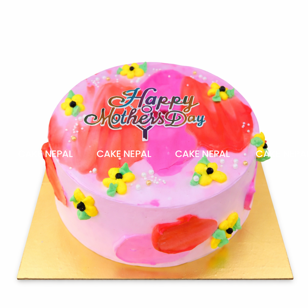 Watercolor Bloom Mother’s Day Cake 🎨🌸