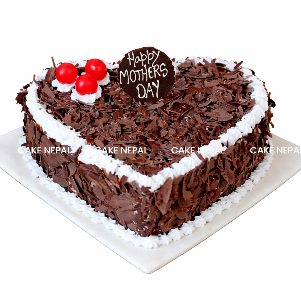 Classic Chocolate Heart Mother’s Day Cake