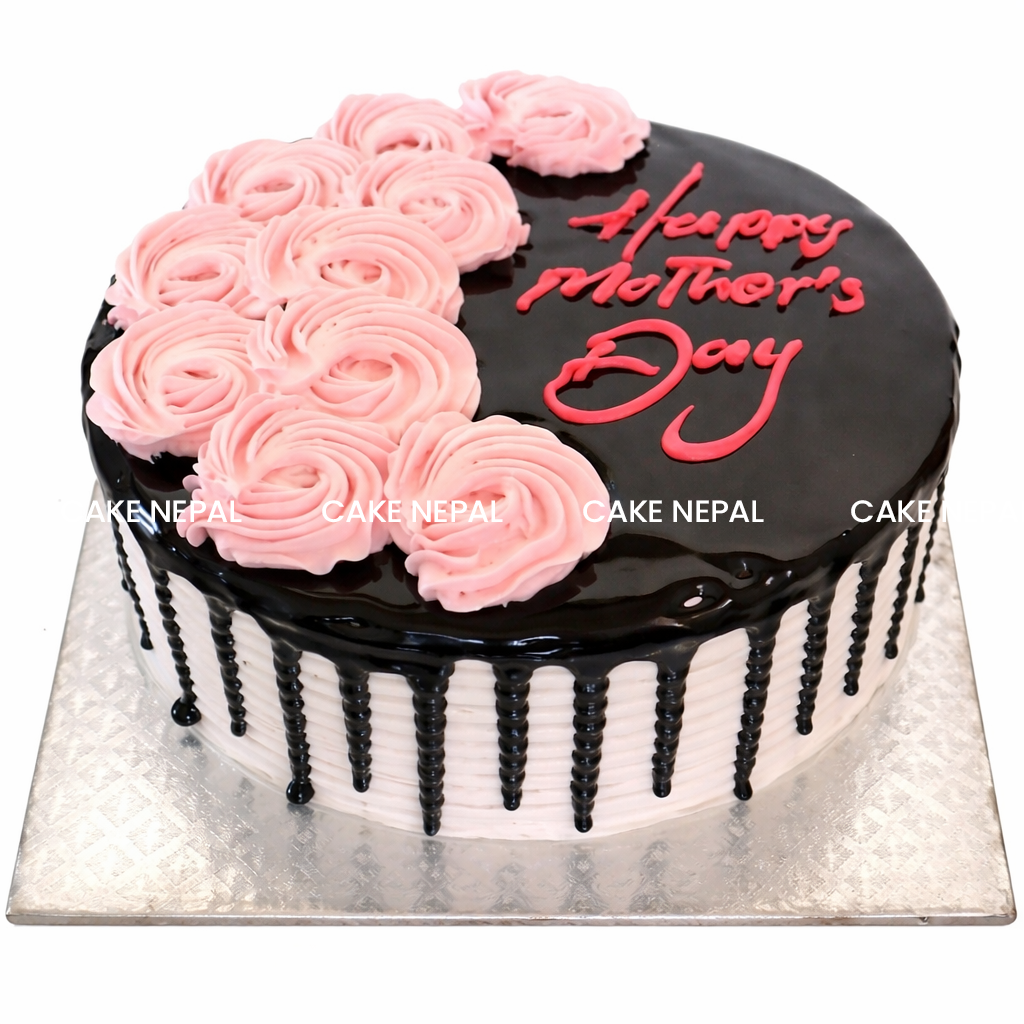 Midnight Blossom Mother’s Day Cake