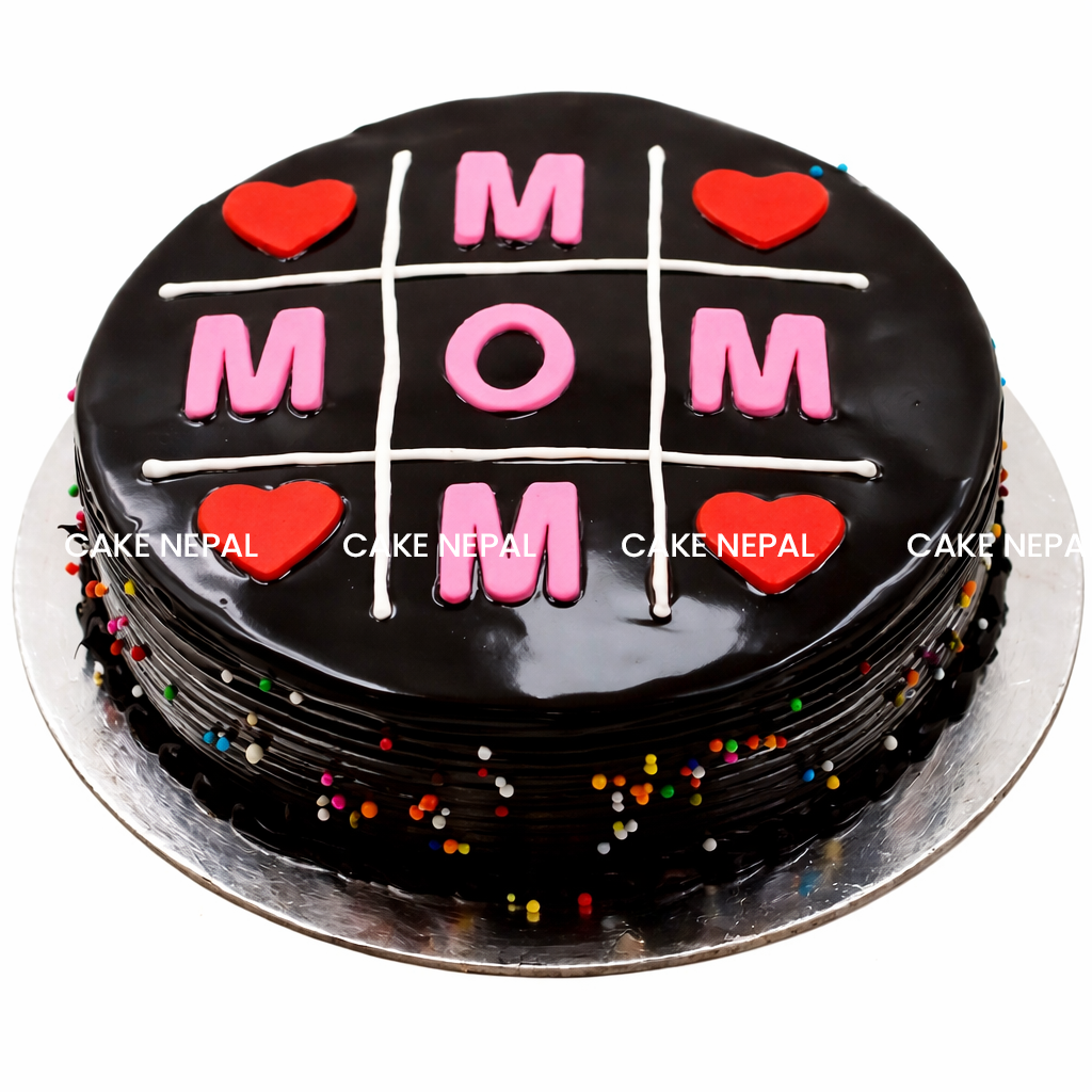 Tic-Tac-Love Chocolate Cake