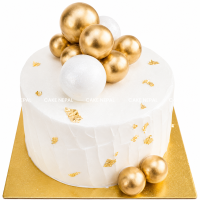 Golden Luxe Sphere Cake