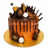 Royal Choco Whiskey Drip Cake