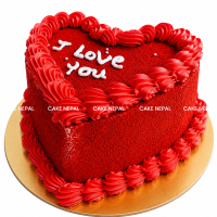 Scarlet Red heart shaped