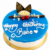 Blue Velvet Birthday Drip Cake
