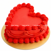 Red Velvet Heart Cake