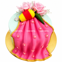 Traditional Gunyo Cholo Dress Cake