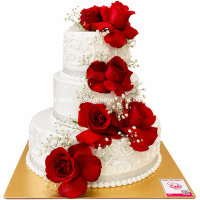 Scarlet Rose Elegance Cake